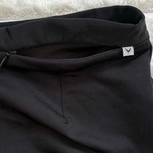 CALLAWAY Golf Skort Black Midi Mid Rise With Back Zip Black Size 8 - Picture 5 of 9